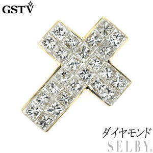 GSTV K18YG ダイヤモンド ペンダントトップ クロス 出品2週目 SELBY