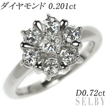 Pt900 プリンセスカット ダイヤモンド リング 0.201ct D0.72ct 出品3週目 SELBY_画像1