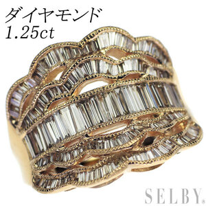 K18PG ダイヤモンド リング 1.25ct 出品4週目 SELBY