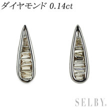 K18WG ダイヤモンド ピアス 0.14ct 出品3週目 SELBY_画像1