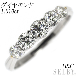 K18YG/Pt900 H&C ダイヤモンド リング 1.010ct 出品5週目 SELBY