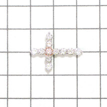 Pt900 天然ピンク ダイヤモンド ペンダントトップ 0.101ct D1.04ct クロス 出品5週目 SELBY_画像3