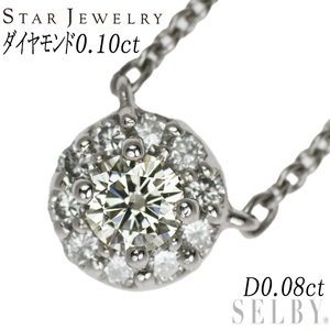  Star Jewelry Pt950 diamond pendant necklace 0.10ct D0.08ct exhibition 3 week SELBY