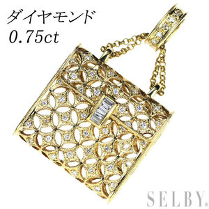 K18YG diamond pendant top 0.75ct handbag bag exhibition 5 week SELBY