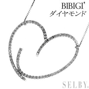 BIBIGI （ビービージー）K18WG ダイヤモンド ペンダントネックレス ハート 出品2週目 SELBY