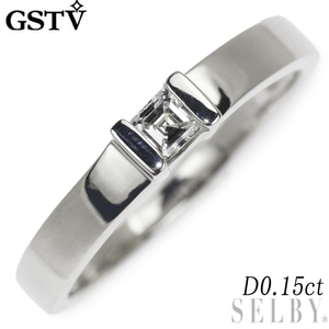 GSTV Pt999 assy .- cut diamond ring 0.15ct exhibition 4 week SELBY