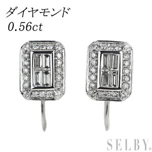 K18WG ダイヤモンド イヤリング 0.56ct 出品3週目 SELBY