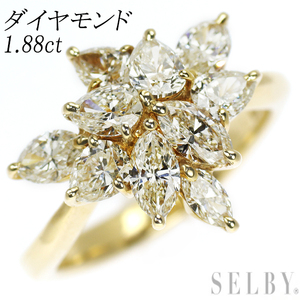 K18YG ダイヤモンド リング 1.88ct 出品3週目 SELBY