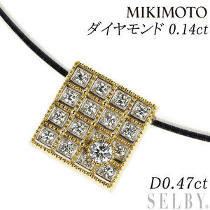  Mikimoto K18YG/WG diamond pendant necklace 0.14ct D0.47ct new arrival exhibition 1 week SELBY