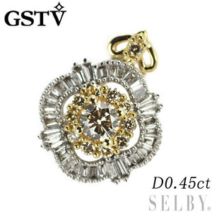 GSTV K18YG/WG ダイヤモンド ペンダントトップ 0.45ct 新入荷 出品1週目 SELBY