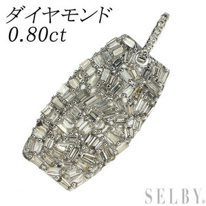 K18WG ダイヤモンド ペンダントトップ 0.80ct 新入荷 出品1週目 SELBY