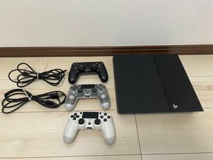 PS4 本体 プレイステーション４ CUH-1000A ジェットブラック コントローラー3点　システムソフトウェア10.01