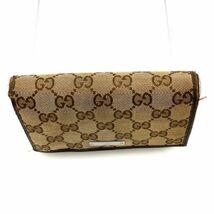 仙6 GUCCI GGキャンバス 三つ折り 財布 レディース ウォレット ブラウン系 グッチ_画像3