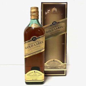 仙18【未開栓】JOHNNIE WALKER GOLD LABEL 15年 ブルーボトル 43％ 750ml スコッチ ウイスキー 箱付き ジョニーウォーカー ゴールドラベル