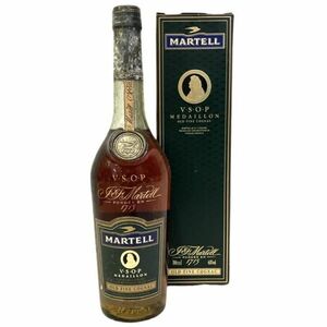 仙102【未開栓】MARTELL VSOP MEDAILLON コニャック ブランデー 700ml 40％ グリーンボトル 箱付き マーテル メダイヨン 古酒