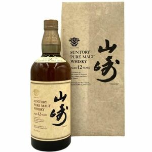 仙102【未開栓】サントリー 山崎 12年 ピュアモルト ウイスキー グリーンボトル 750ml 43％ 箱付き SUNTORY PURE MALT WHISKY 国産 (1)