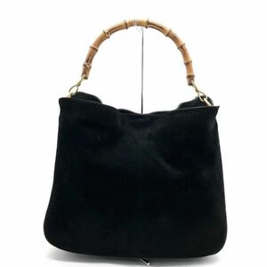 仙103 GUCCI 001.2058.1577.0 バンブーショルダー ワンハンドル セミショルダー 2WAY ブラック系 グッチ 肩掛け 黒 トートバッグ 鞄