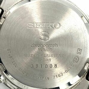 仙67 SEIKO 7T62-0AA 腕時計 クォーツ デイト クロノグラフ アラーム アナログ 3針 セイコー OZ メンズ ブラック文字盤 ラウンドの画像7