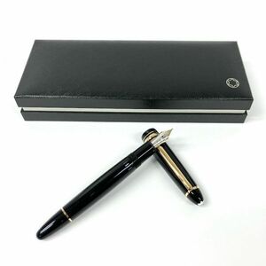 仙101 MONTBLANC 4810 万年筆 ペン先 Au 585 M (中字) 刻印 14K 14金 ブラック系 箱付き モンブラン マイスターシュテュック 文房具