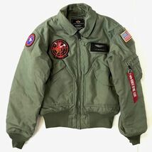 仙21 ALPHA INDUSTRIES フライトジャケット ブルゾン カーキ系 グリーン系 Sサイズ アルファインダストリーズ ナイロンジャケット MA-1_画像1