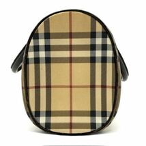 仙35 Burberry ミニボストンバッグ ノバチェック ハンドバッグ ベージュ系 バーバリー 手提げ 鞄_画像4