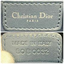 仙9 Christian Dior ショルダーバッグ トロッター キャンバス 総柄 ロゴグラム ネイビー系 クリスチャンディオール 斜め掛け 鞄_画像9