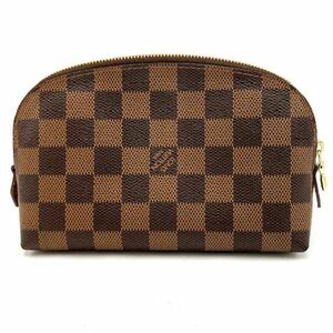 仙31【良品】LOUIS VUITTON N47516 ダミエ コスメティックPM ポシェット ポーチ ブラウン系 ルイヴィトン マルチケース