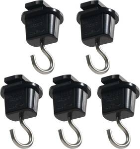 ブラック 5 Aiwode|ダクトレール用吊りフック|照明器具配線 ショップライン 吊りフック|ライティングレール用吊りフック|簡