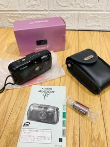  unused Canon Autoboy F auto Boy film camera compact film camera outer box instructions attaching 