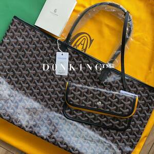 希少 国内正規品 ゴヤール GOYARD トートバッグ Saint Louis サンルイ PM サイズ 黒 × 黒 Black ブラック 新品未使用 付属品完備