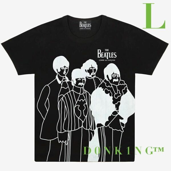 サザンオールスターズ 茅ヶ崎ライブ2023 桑田佳祐さん着 コムデギャルソン COMME des GARCONS ビートルズ THE BEATLES CDG Tシャツ 黒 L