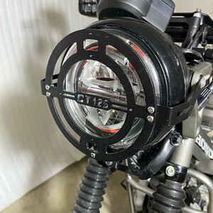 HJ ハンターカブ CT125 ヘッドライト ストーン ブッシュ ガード CT125 ロゴ入り JA55 JA65