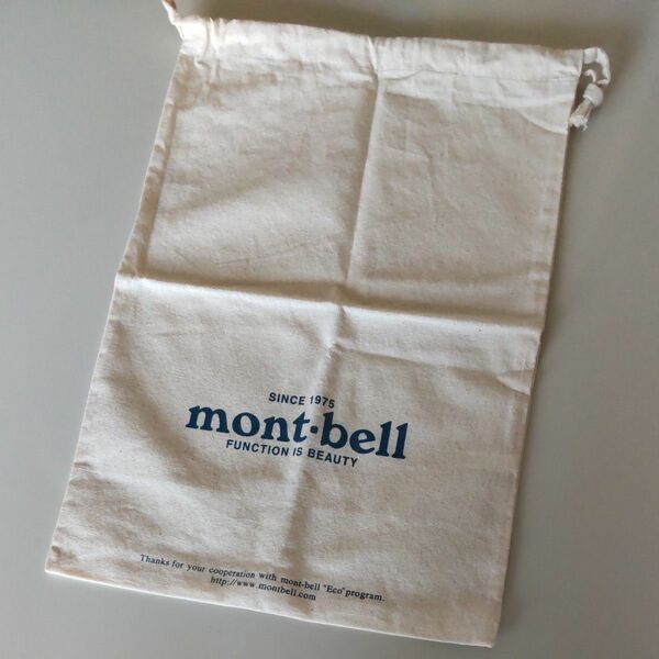 モンベル 巾着袋 布製 布袋 mont-bell スタッフバッグ 布 巾着 小物 収納袋 保存袋 小分け袋 生成り 袋 新品未使用