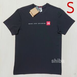 THE NORTH FACE ノースフェイス　tシャツ 半袖 トップス 人気 ボックスロゴ 黒 ブラック NSE 海外Sサイズ