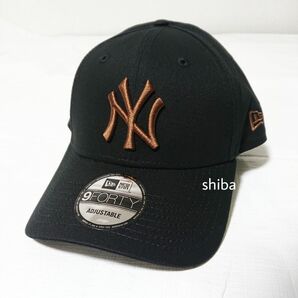 NEW ERA ニューエラ 正規品 キャップ 帽子 黒 ブラック オレンジ ヤンキース NY 野球 MLB ユニセックス