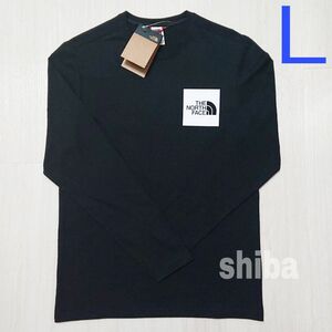 THE NORTH FACE ノースフェイス 長袖 ロンT ロング tシャツ ブラック 黒 ホワイト 白 ファイン 海外Lサイズ