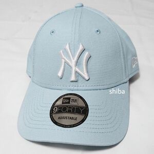 NEW ERA ニューエラ 正規品 9FORTY キャップ 帽子 スカイ ブルー 水色 青 白 NY ヤンキース ユニセックス