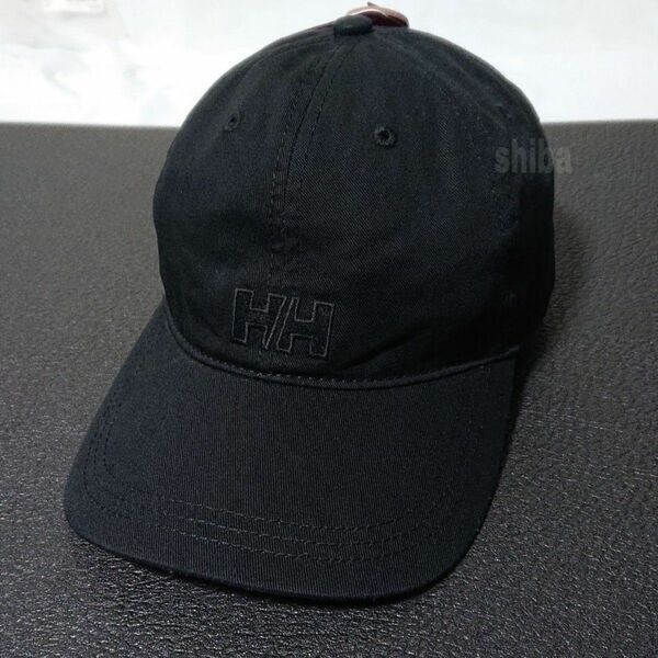 HELLY HANSEN ヘリーハンセン ロゴ キャップ ハット 帽子 黒 ブラック コットン ユニセックス フリーサイズ