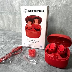 美品　audio-technica Bluetooth イヤフォン　RED