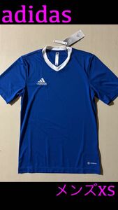 新品タグ付　メンズXS adidasアディダス ENTRADA22 Tシャツ　ブルー