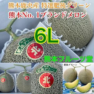 【まる北】熊本産 肥後グリーン【秀品6Lサイズ2玉セット 約5.6k箱込 熊本フルーツ37