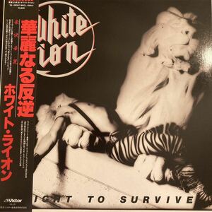 ホワイトライオン WHITE LION / 華麗なる反逆 Fight To Survive 洋楽 ROCK 国内盤 LP レコード メロディアスハードロック