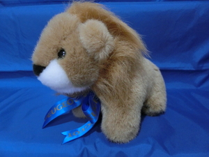 ①PEUGEOT Peugeot lion soft toy Blue Ribbon 