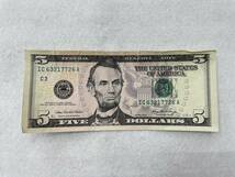 #1792 外国紙幣 アメリカ 5ドル USD 紙幣_画像1