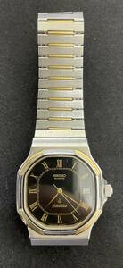 #2450 SEIKO/セイコー SilverWave/シルバーウェーブ デイト 5932-5280 QZ 黒文字盤 ジャンク品