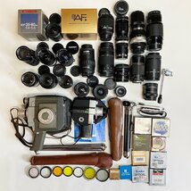 まとめ売り Canon Nikon Pentax Minolta Tamron FUJICA Kenko など レンズ ビデオ 三脚 フィルター 等 ジャンク品 動作未確認/A4776_画像1