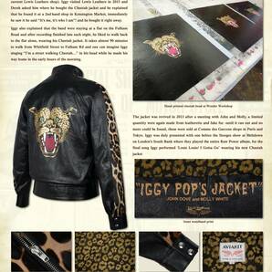 定価350,000円 Lewis Leathers イギー・ポップ Iggy Pop ジャケット サイズ38 付属品完品 箱つき ライダース レオパード の画像2
