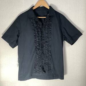 1999SS COMME des GARCONS HOMME PLUS frill short sleeves shirt black reversible Comme des Garcons Homme pryus Secret to leisure period 