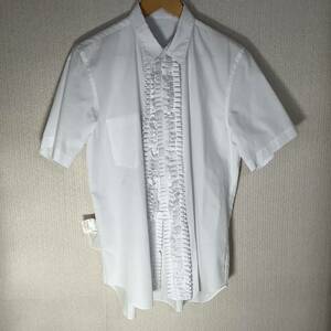1999SS COMME des GARCONS HOMME PLUS frill short sleeves shirt white reversible Comme des Garcons Homme pryus Secret to leisure period 