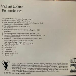 CD MICHAEL LORIMER / REMEMBRANZAの画像3